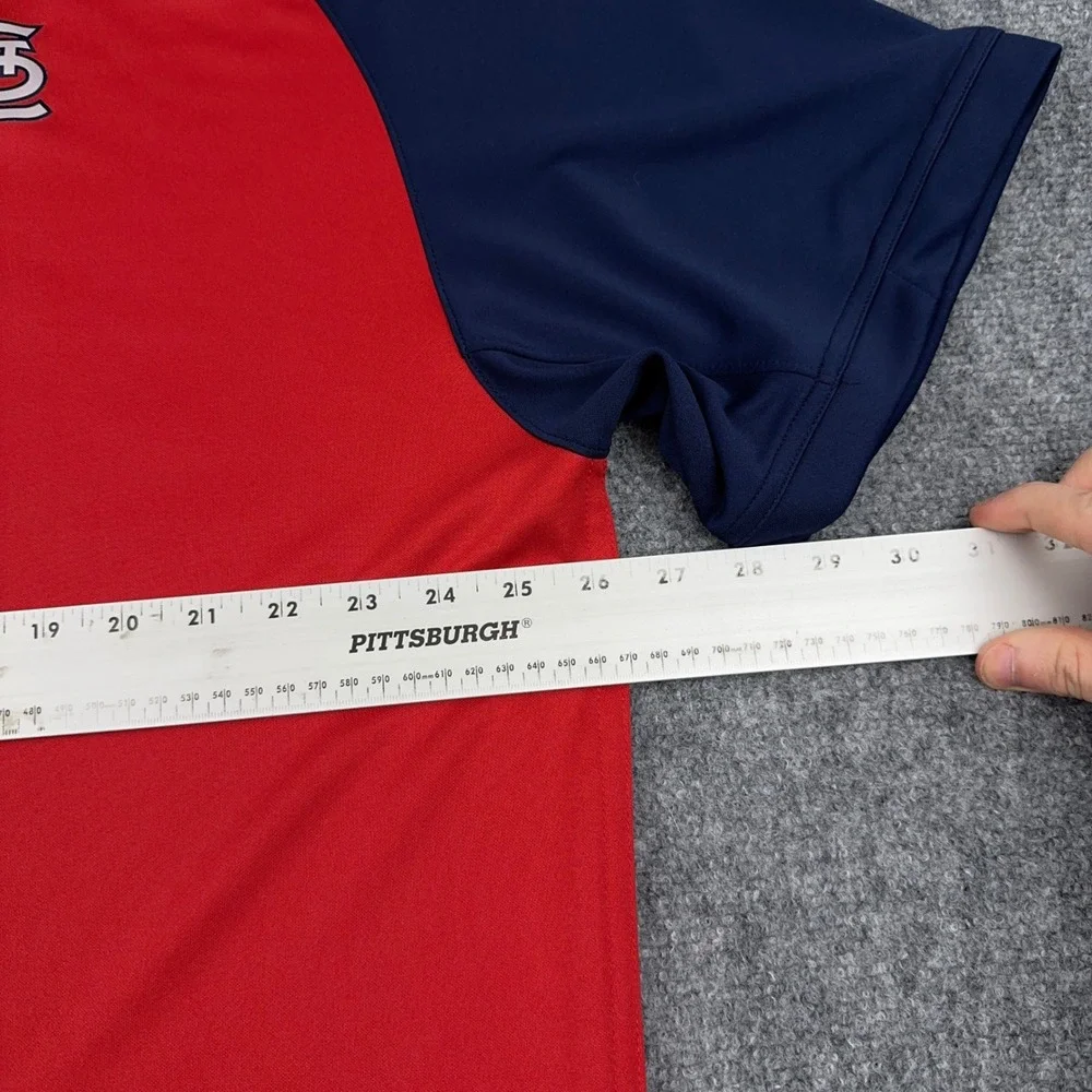 Nike‎ St. Louis Cardinals Performance Polo Shirt Men's XXL Red MLB Dri-FIT Golf